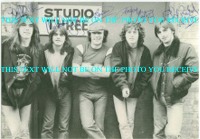 AC/DC BAND AUTOGRAPHED 6x9 PROMO PHOTO MALCOLM & ANGUS YOUNG BRIAN JOHNSON PHIL RUDD CLIFF WILLIAMS