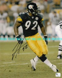 JAMES HARRISON SIGNED AUTOGRAPHED 8x10 PHOTO PITTSBURGH STEELERS