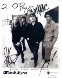 DOKKEN GROUP BAND SIGNED AUTOGRAPHED 8x10 PHOTO