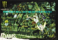 NATE ADAMS AUTOGRAPHED PHOTO, NATE ADAMS SIGNED 6x9 PHOTO, NATE ADAMS AUTOGRAPH X GAMES