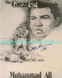 MUHAMMAD ALI AUTOGRAPHED PHOTO THE GREATEST, MUHAMMAD ALI CASSIUS CLAY SIGNED PICTURE