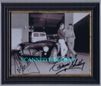 CARROLL SHELBY AND STEVE McQUEEN SIGNED AUTOGRAPH 8x10 PHOTO FRAMED, CARROLL SHELBY STEVE McQUEEN 