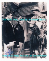 ANDY GRIFFITH HAL SMITH AND DON KNOTTS AUTOGRAPHED, THE ANDY GRIFFITH SHOW SIGNED 8x10 PHOTO