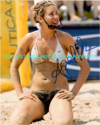 APRIL ROSS AUTOGRAPHED PHOTO, APRIL ROSS OLYMPICS VOLLEYBALL SIGNED 8x10 PHOTO