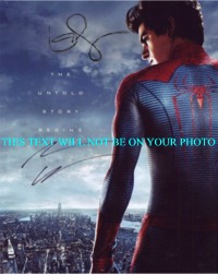 SPIDERMAN AUTOGRAPHED PHOTO ANDREW GARFIELD AND EMMA STONE SIGNED 8x10 PHOTO, SPIDERMAN CAST