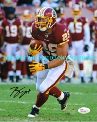 ROY HELU AUTOGRAPHED PHOTO, ROY HELU SIGNED 8x10 PHOTO, ROY HELU WASHINGTON REDSKINS