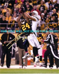 IKE TAYLOR AUTOGRAPHED PHOTO, IKE TAYLOR SIGNED 8x10 PHOTO PITTSBURGH STEELERS, IKE TAYLOR AUTO