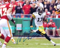 MIKE WALLACE AUTOGRAPHED PHOTO, MIKE WALLACE SIGNED 8x10 PHOTO PITTSBURGH STEELERS