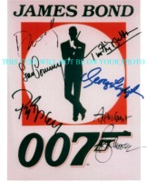 007 JAMES BOND 6 BONDS LAZENBY SEAN CONNERY MOORE DALTON BROSNAN DANIEL CRAIG SIGNED AUTOGRAPH PHOTO