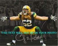 CLAY MATTHEWS AUTOGRAPHED, CLAY MATTHEWS SIGNED 8x10 PHOTO, CLAY MATTHEWS GREEN BAY PACKERS