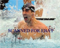 MICHAEL PHELPS AUTOGRAPHED, MICHAEL PHELPS SIGNED 8x10 PHOTO, MICHAEL PHELPS OLYMPICS GOLD MEDALIST