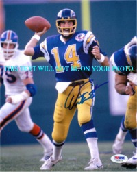 DAN FOUTS AUTOGRAPHED PHOTO, DAN FOUTS SIGNED 8x10 PHOTO, DAN FOUTS SAN DIEGO CHARGERS QB