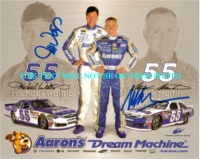 MARK MARTIN AND MICHAEL WALTRIP AUTOGRAPHED PHOTO, MARK MARTIN AND MICHAEL WALTRIP SIGNED 8x10 PHOTO