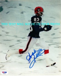 ANDRE REED AUTOGRAPHED, ANDRE REED SIGNED 8x10 PHOTO, ANDRE REED AUTOGRAPH BUFFALO BILLS PSA