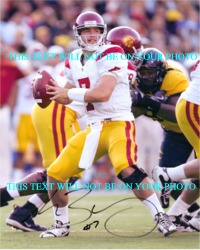 MATT BARKLEY AUTOGRAPHED, MATT BARKLEY SIGNED 8x10 PHOTO, MATT BARKLEY USC HEISMAN AUTO