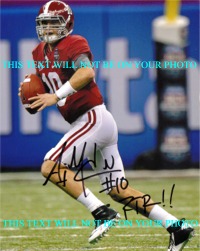 AJ MCCARRON AUTOGRAPHED, AJ MCCARRON SIGNED 8x10 PHOTO, AJ MCCARRON ALABAMA, A J MCCARRON AUTO