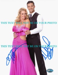 DANCING WITH THE STARS MELISSA JOAN HART AND MARK BALLAS AUTOGRAPHED, DWTS SIGNED 8x10 PHOTO MELISSA