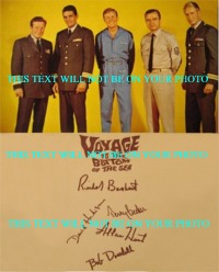VOYAGE TO THE BOTTOM OF THE SEA AUTOGRAPHED PHOTO, VOYAGE TO THE BOTTOM OF THE SEA SIGNED 8x10 CAST