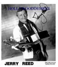 JERRY REED AUTOGRAPHED PHOTO, JERRY REED SIGNED, JERRY REED AUTO