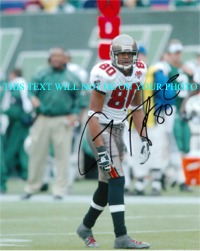 MICHAEL CLAYTON BUCCANEERS AUTOGRAPHED PHOTO, MICHAEL CLAYTON SIGNED PICTURE