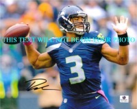 RUSSELL WILSON SEATTLE SEAHAWKS AUTOGRAPHED PHOTO, RUSSELL WILSON SIGNED PHOTO