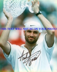 ANDRE AGASSI 3 SIGNED PHOTO, ANDRE AGASSI AUTOGRAPHED, ANDRE AGASSI AUTO