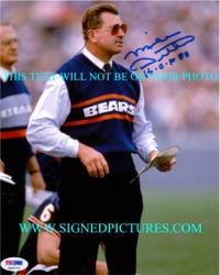 MIKE DITKA CHICAGO BEARS SIGNED PHOTO, MIKE DITKA AUTO, MIKE DITKA AUTOGRAPHED PHOTO