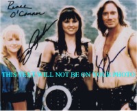 XENA AND HERCULES CAST KEVIN SORBO RENEE OCONNOR AND LUCY LAWLESS AUTOGRAPHED PHOTO