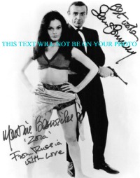 007 JAMES BOND SEAN CONNERY AND MARTINE BESWICK AUTOGRAPHED PHOTO