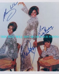 DIANA ROSS AND THE SUPREMES AUTOGRAPHED PHOTO, DIANA ROSS AND THE SUPREMES SIGNED