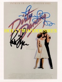 DIRTY DANCING CAST SIGNED PHOTO, DIRTY DANCING SEXY AUTOGRAPHED PHOTO JENNIFER GREY PATRICK SWAYZE
