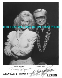 GEORGE JONES AND TAMMY WYNETTE AUTOGRAPHED PHOTO, GEORGE JONES TAMMY WYNETTE SIGNED PIC