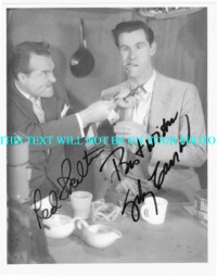 RED SKELTON AND JOHNNY CARSON AUTOGRAPHED PHOTO, RED SKELTON AND JOHNNY CARSON SIGNED PICTURE