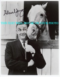 ALAN YOUNG MR. ED AUTOGRAPHED PHOTO, ALAN YOUNG SIGNED PICTURE, ALAN YOUNG AUTO