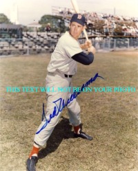TED WILLIAMS AUTOGRAPHED PHOTO, TED WILLIAMS SIGNED, TED WILLIAMS AUTO