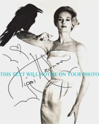 TIPPI HEDRON THE BIRDS AUTOGRAPHED PHOTO, TIPPI HEDRON SIGNED PHOTO, TIPPI HEDRON AUTO