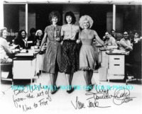 9 TO 5 DOLLY PARTON JANE FONDA AND LILY TOMLIN AUTOGRAPHED PHOTO, NINE TO FIVE CAST SIGNED PICTURE
