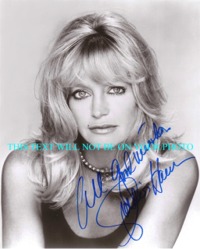 GOLDIE HAWN AUTOGRAPHED PHOTO, GOLDIE HAWN SIGNED PICTURE, GOLDIE HAWN AUTO