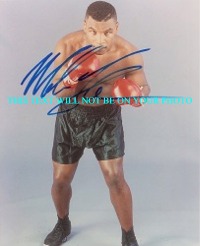 MIKE TYSON AUTOGRAPHED PHOTO, MIKE TYSON SIGNED PICTURE, MIKE TYSON AUTO