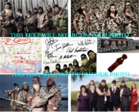 DUCK DYNASTY AUTOGRAPHED PHOTO, DUCK DYNASTY CAST SIGNED 8x10 PICTURE, DUCK DYNASTY CAST COLLAGE PIC