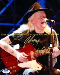 JOHNNY WINTER AUTOGRAPHED PHOTO, JOHNNY WINTER SIGNED PICTURE, JOHNNY WINTER AUTO