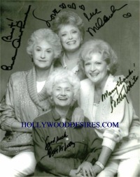 THE GOLDEN GIRLS CAST SIGNED 8x10 PHOTO