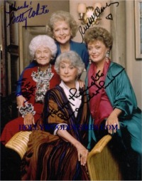 THE GOLDEN GIRLS AUTOGRAPHED PHOTO, THE GOLDEN GIRLS SIGNED 8x10 PHOTO, THE GOLDEN GIRLS AUTOGRAPHS