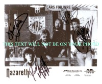 NAZARETH BAND AUTOGRAPHED PHOTO, NAZARETH BAND SIGNED 8x10 PICTURE
