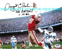 DWIGHT CLARK AUTOGRAPHED PHOTO, DWIGHT CLARK THE CATCH SIGNED PHOTO