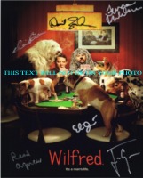 WILFRED CAST AUTOGRAPHED PHOTO, WILFRED CAST SIGNED PICTURE