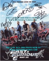 THE FAST AND FURIOUS CAST SIGNED PHOTO BY 14 PAUL WALKER VIN DIESEL DWAYNE JOHNSON LUDACRIS BREWSTER