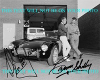 CARROLL SHELBY AND STEVE MCQUEEN AUTOGRAPHED PHOTO, CARROLL SHELBY AND STEVE MCQUEEN AUTOGRAM PHOTO