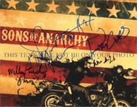 SONS OF ANARCHY AUTOGRAPHED CAST PHOTO BY 5, SONS OF ANARCHY CAST SIGNED 8x10 PHOTO