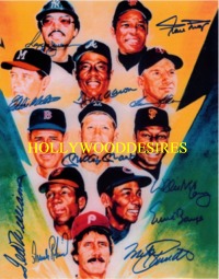 BASEBALL LEGENDS 500 + HOME RUNS SIGNED 8x10 PHOTO by 11